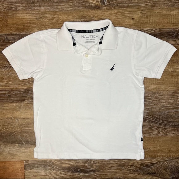 Nautica Boys Classic Black and White Polo Shirts, Size S (8) - Picture 2 of 8